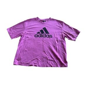 [Adidas] Pink Tee with Black Logo